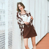 Women's Printed Drawstring Blouse